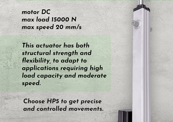 hp5 attuatore lineare elettrico per movimentazioni sicure e precise