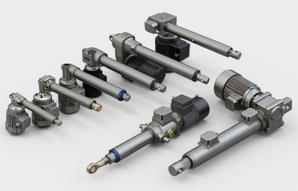 Electric linear actuators powered with Alternated Current AC